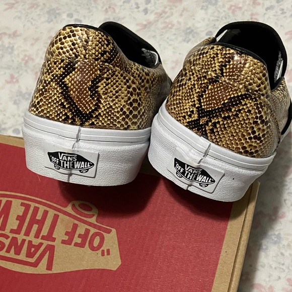 Vans Leather/Snake Pattern Slip-Ons - Picture 6 of 11